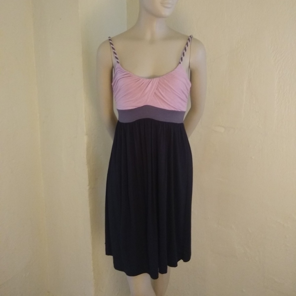 Vanity Knee Length Dress; Pink,Gray, Black: Small
